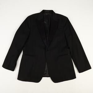 Banana Republic Mens 42 Regular Tailored Fit Black One Button Blazer Jacket